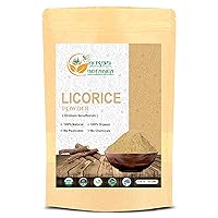 Licorice Root Organic Powder Mulethi Powder Yastimadu Powder (Glycyrrhiza Glabra) for Skin Natural Digestive Aid and Herbal Wellness Supplement 5.5 oz / 150gms