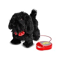 Meva Kids Walking and Barking Puppy Dog Toy Pet with Remote Control Leash (Black)