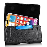 Phone Holster for iPhone SE 2022/2020, iPhone 8 7 6s 6, Galaxy S10e Cell Phone Belt Holder Men (Fits Otterbox Commuter on), Black -S