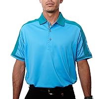 Men's Performance Dry Fit Golf Shirt, Quick-Dry Short Sleeve Polo, Moisture Wicking