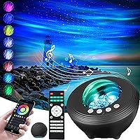 Star Projector Galaxy Light Projector for Bedroom Aurora Projector with Smart APP, IR Remote, Bluetooth Speaker, Timer, White Noise, Compatible with Alexa, Night Light Projector for Kids Adults Party