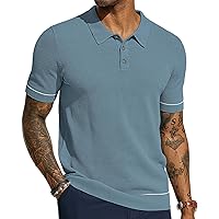 PJ PAUL JONES Mens Polo Shirts Short Sleeve Textured Knit Polo Shirts