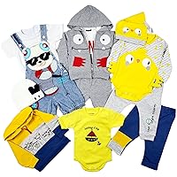 TIMATAMA Dino Rot 6 Months Baby Boy Set - Bodysuits, Jeans, Shirts, Pants, Jacket, Beanie