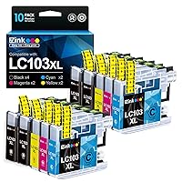 E-Z Ink (TM Compatible Ink Cartridge Replacement for Brother LC103XL Ink Cartridges LC103 XL LC103BK LC101 LC 103 to Use with MFC-J870DW MFC-J470DW MFC-J6920DW MFC-J6520DW MFC-J450DW (10 Pack)