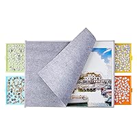 1500 Piece Non-Wood Jigsaw Puzzle Board with 4 Colorful Drawers and Felt Fabric Cover Mat, Portable Puzzle Table for Adults, Puzzle Tray, Large Size: 35×26 Inch Work Surface, Multicolor