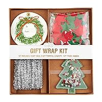 Mud Pie Gift Wrap Kit, Wreath, 5 1/2