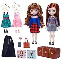 Wizarding World Harry Potter, Hermione Granger & Ginny Weasley Deluxe 8-inch Dolls & Accessories Gift Set, Over 20 Pieces, Kids Toys for Ages 6 and up