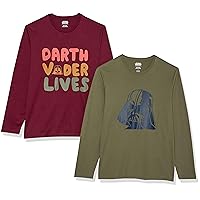 Amazon Essentials Disney | Marvel | Star Wars Men's Long-Sleeve T-Shirts, Pack of 2