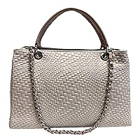 Women's genuine leather handbag with shoulder strap 35x15x22cm, pink light