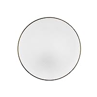 ChargeIt by Jay Laurel Charger Plate 13” Decorative Glass Service Plate for Home, Professional Dining, Perfect for Upscale Events, Dinner Parties, Weddings, Banquets, Catering, 1 Piece, White