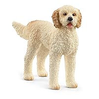 Schleich Farm World Goldendoodle Dog Figurine - Highly Detailed and Durable Animal Toy, Fun and Educational Play for Boys and Girls, Gift for Kids Ages 3+