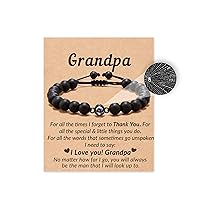 100 Language Projection Bracelet for Men Teens, Natural Stone Gifts for Dad/Son/Nephew/Grandpa/Unlce/Brother
