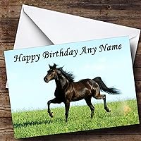 Chestnut Horse Personalized Birthday Card, Personalized Card, Birthday Card, Animals, Wildlife & Pets Card, Birthday, Birthday Card, Animals, Wildlife & Pets Card, Custom Greetings Card