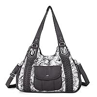 Angelkiss Purses and Handbags for Women Washed Vegan Leather Crossbody Hobo Satchel Shoulder Tote Purse