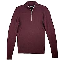 INC Mens Howie Quarter-Zip Long Sleeve Sweater Red S