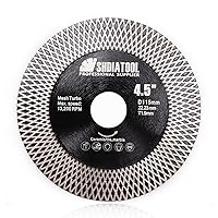 SHDIATOOL Tile Diamond Saw Blades Porcelain Cutter Disc for Dry/Wet Cutting Grinding Ceramic Marble Artificial Stone Diameter 4.5 Inches x 7/8 inch