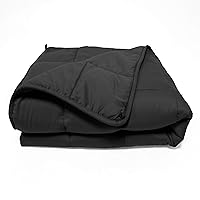 Superior Quilted Weighted Blanket - Cotton 17 LB 60x80inch King Blanket, Black
