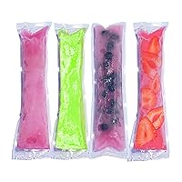 Clear Freezer Pop Bags - Premium Quality - Pre-Cut - Heat Sealable - Commercial Grade - Vacuum Sealer - Disposable - DIY Popsicles - Made in USA - 100 Pack
