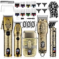Lanumi Men Hair Clippers & Trimmers Set Electric Shaver Razor Cordless Hair Cutting Barber Clippers Beard Trimmer Men’s Grooming Kit Gifts for him