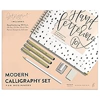 Modern Calligraphy Set for Beginners: A Creative Craft Kit for Adults featuring Hand Lettering 101 Book, Brush Pens, Calligraphy Pens, and More Modern Calligraphy Set for Beginners: A Creative Craft Kit for Adults featuring Hand Lettering 101 Book, Brush Pens, Calligraphy Pens, and More Spiral-bound