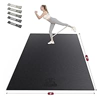 HAPBEAR Extra Large Exercise Mat-6'x4'x8mm(1/3 inch), Non-Slip, Ultra Durable, Thick Workout Mats for Home Gym Flooring Cardio, Yoga Mats for Fitness, High-Density Exercise Mat, Shoes-Friendly