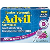 Advil Chewable Tablets Junior Strength 100 mg, Grape 24 ea