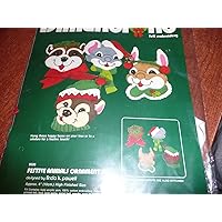 Dimensions Felt Embroidery Festive Animals Ornament Set Kit supplier_ng27407