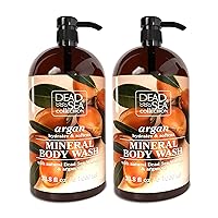 Dead Sea Collection Argan Body Wash - with Natural Sea Minerals and Argan Oil - Cleanses and Moisturizes Skin - Pack of 2 (67.6 fl. oz)
