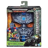 Rise of the Beasts Movie Optimus Primal, 2-in-1 Converting Roleplay Mask Action Figure Toy, 6+ Years, 9-inch