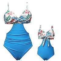J2204 Mother Daughter Swimsuit Blue