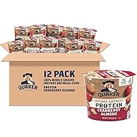 Protein Instant Oatmeal Express Cups, Cranberry Almond, 10g Protein, 2.18 Ounce (Pack of 12)