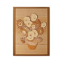Wooden Art Kit Kiharie Sunflowers Made in Japan