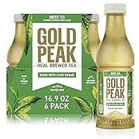 Gold Peak Sweetened Green Iced Tea Drink, 16.9 fl oz, 6 Pack