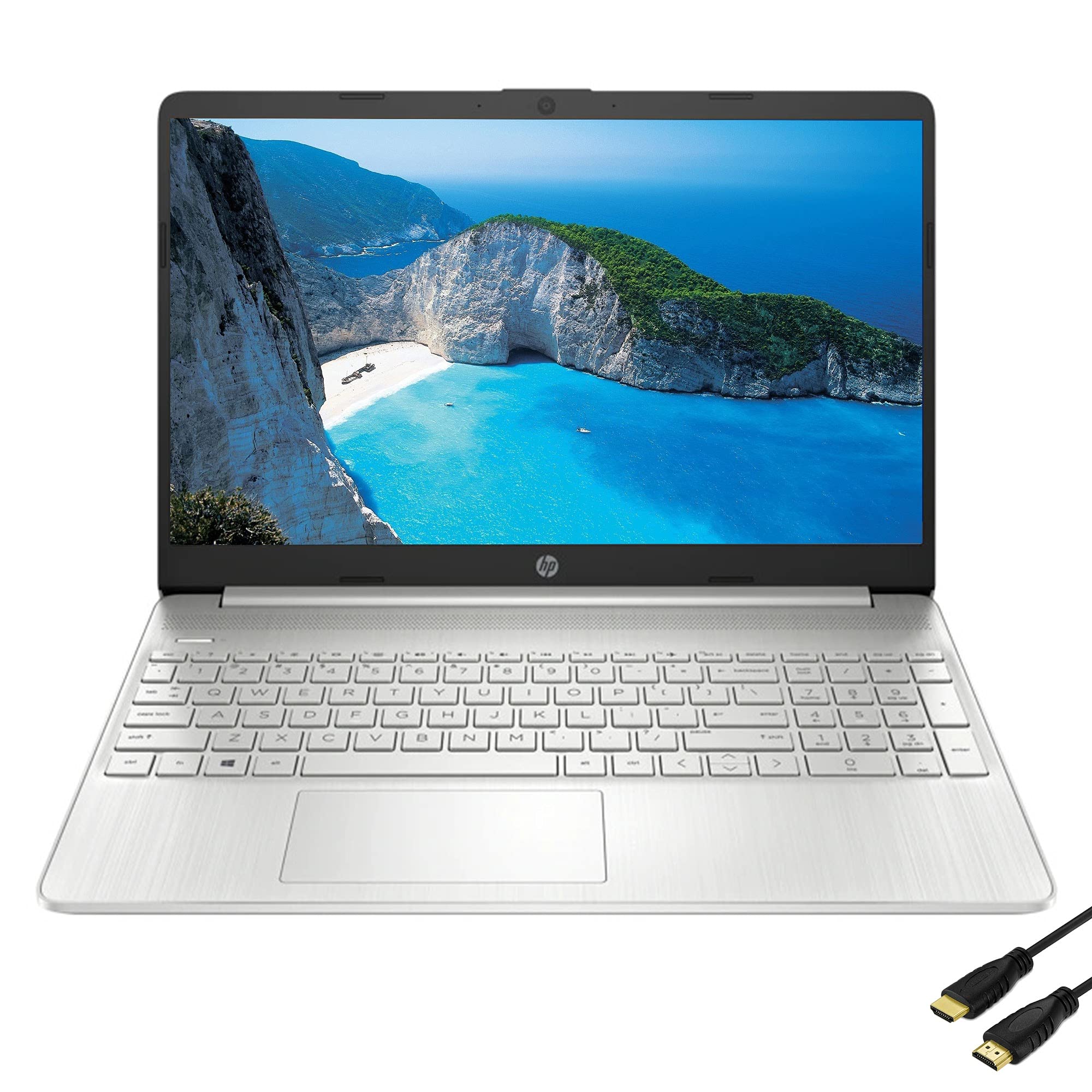 HP 15.6 Inch Full HD Touchscreen Laptop AMD 8-Core Ryzen 7 5700U (Beat i7-10710U), WiFi 6 8GB DDR4 RAM, 512GB PCIE SSD, Windows 10 Home,Silver, 8GB 512GB SSD