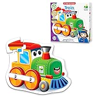 The Learning Journey: My First Big Vehicle Floor Puzzle – Train- Toddler Puzzles & Gifts for Boys & Girls Ages 2 Years and Up, Multicolor