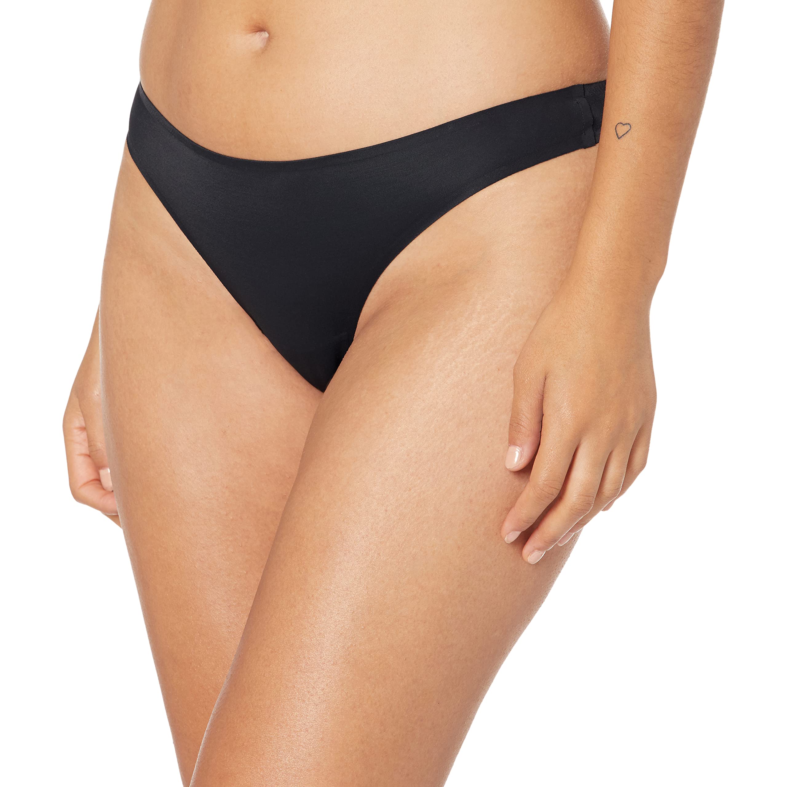 Amazon Essentials Women's Seamless Bonded Stretch Thong Underwear, Pack of 4