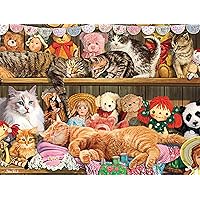 Buffalo Games - Steve Read - Cabinet Cats - 750 Piece Jigsaw Puzzle for Adults Challenging Puzzle Perfect for Game Nights - Finished Size 24.00 x 18.00