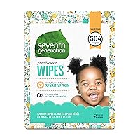 Seventh Generation Baby Wipes with Snap Seal Sensitive Protection Diaper Wipes 504 Count