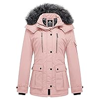 wantdo Women's Quilted Winter Coat Warm Puffer Jacket Thicken Parka with Removable Hood