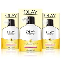 Olay Complete Lotion Moisturizer with Sunscreen SPF 15 Normal, 4 Fl Oz (Pack of 3)