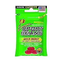 Jelly Belly Extreme Sport Beans, Caffeinated Jelly Beans, Watermelon Flavor, 24 Pack, 1-oz Each