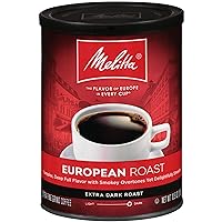 Melitta European Roast Coffee, Extra Dark Roast, Extra Fine Grind, 10.5 Ounce Can (Pack of 4) 42 Ounces Total