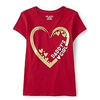 The Children's Place girls Lucky Girl Graphic Short Sleeve Tee