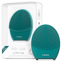 FOREO LUNA 4 MEN Face Cleansing Brush for Skin & Beard | Firming Face Massager | Anti Aging Face Care | Enhances Absorption of Facial Skin Care Products | App-connected | USB-rechargeable | Waterproof