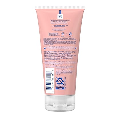 Johnson's Curl Defining Tear-Free Kids' Leave-in Conditioner with Shea Butter, Paraben-, Sulfate- & Dye-Free Formula, Hypoallergenic & Gentle for Toddlers' Hair, 6.8 fl. Oz