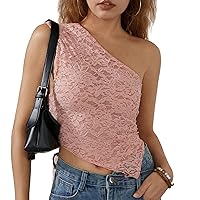 Women Patchwork Lace Crop Tank Tops Y2K Sleeveless Sheer Mesh Spaghetti Strap Camisoles Going Out Tops Streetwear