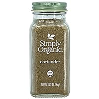 Simply Organic Ground Coriander Seed, Certified Organic | 2.29 oz | Pack of 6 | Coriandrum sativum L.