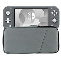 Ultra Slim Carrying Case for Nintendo Switch Lite Portable Protective Travel Pouch Gray (Gray)