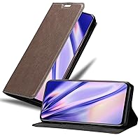 Book Case Compatible with Vivo V15 in Coffee Brown - with Magnetic Closure, Stand Function and Card Slot - Wallet Etui Cover Pouch PU Leather Flip