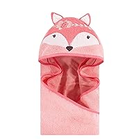 Hudson Baby Unisex Baby Cotton Animal Face Hooded Towel, Boho Fox, One Size